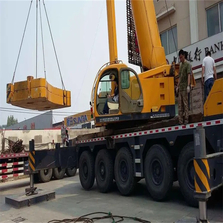 河南当地吊车出租|机器吊装|75吨|工厂搬迁服务